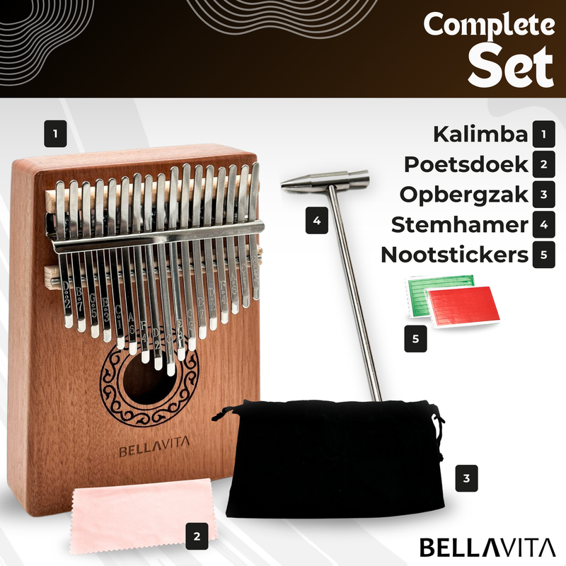 BELLAVITA Kalimba set - Duimpiano - Muziek - Instrument