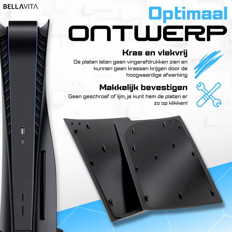 BELLAVITA PS5 Faceplate (oud model) - Disk Versie (zwart)