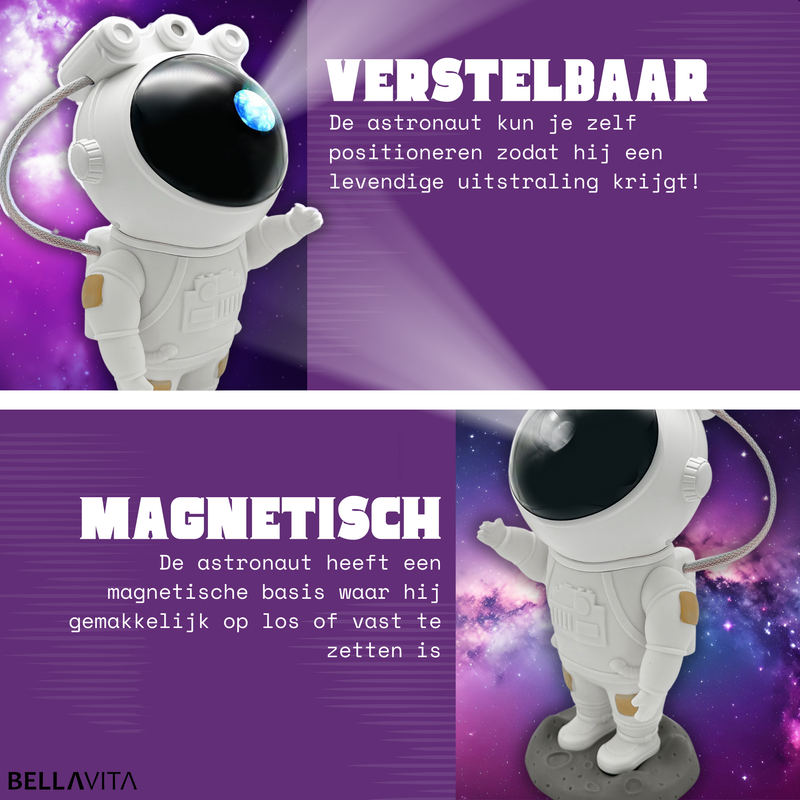 BELLAVITA Astronaut Sterren Projector - Nachtlamp