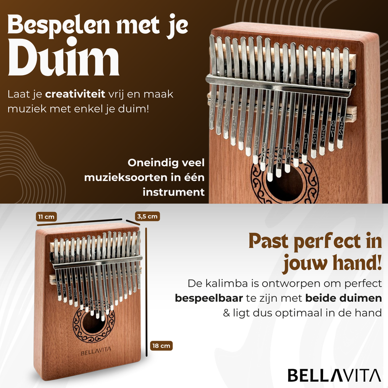 BELLAVITA Kalimba set - Duimpiano - Muziek - Instrument