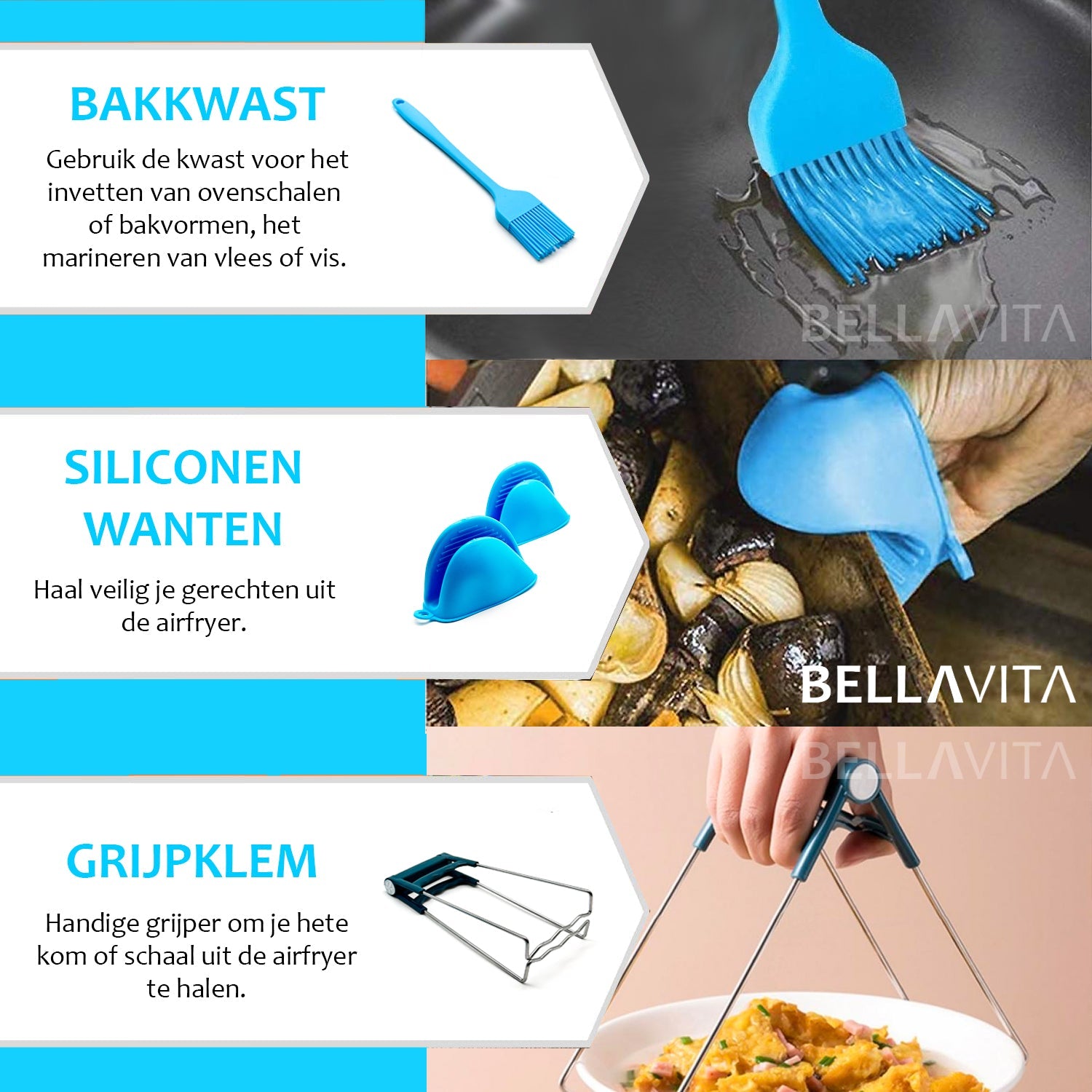 BELLAVITA ® Airfryer XL Accessoires 13 - delig - Bellavitastore.nl