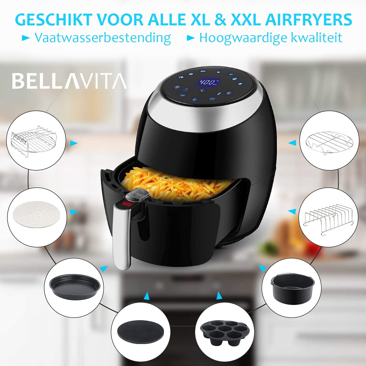 BELLAVITA ® Airfryer XL Accessoires 13 - delig - Bellavitastore.nl