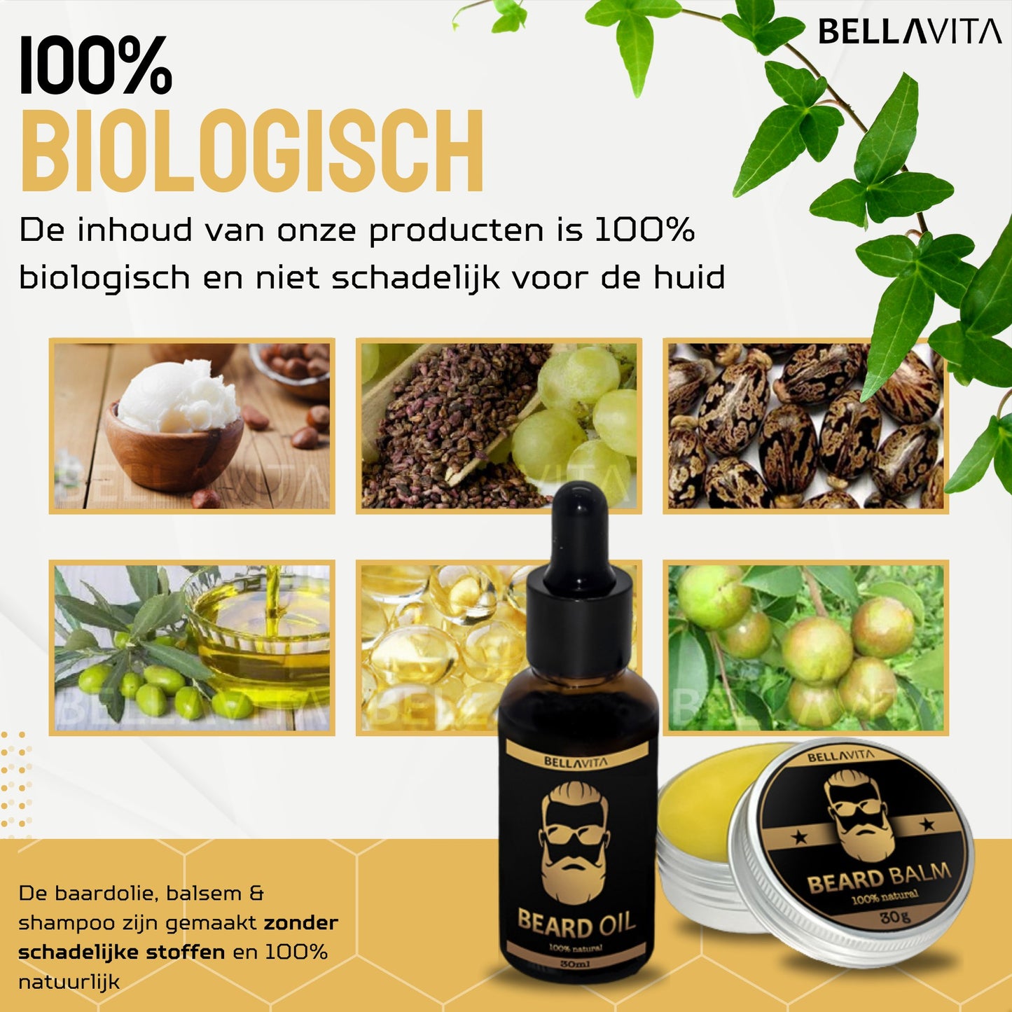 BELLAVITA ® Baardverzorgingset 9 - delig - Bellavitastore.nl