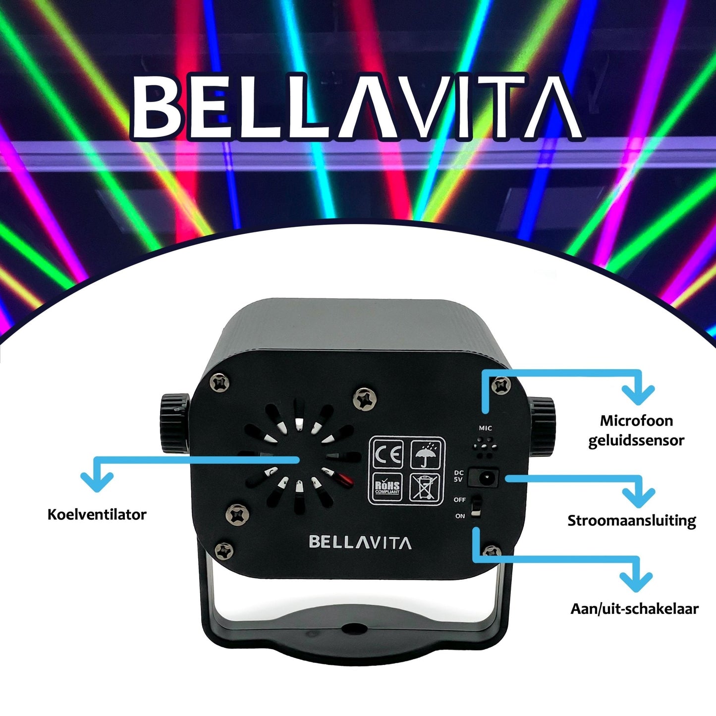 BELLAVITA ® Discolamp - Stroboscoop (klein) - Bellavita