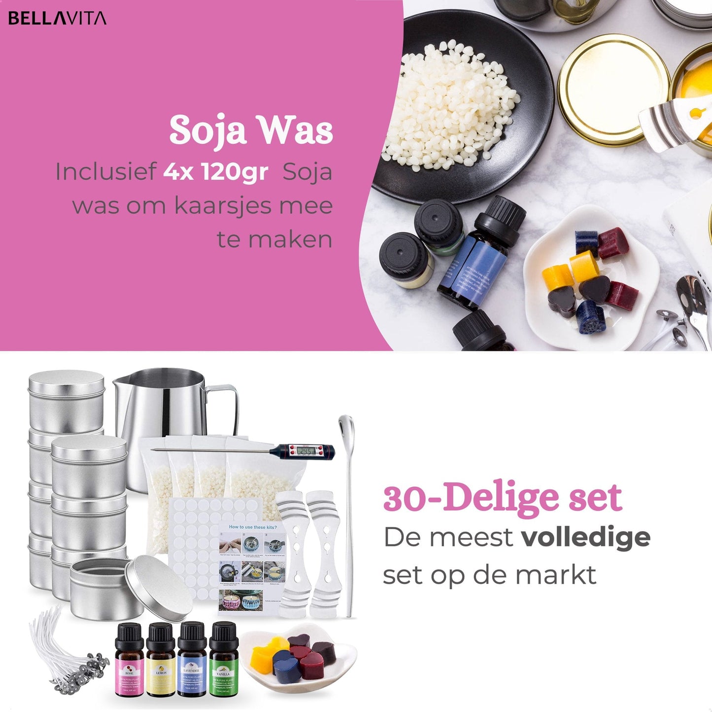 BELLAVITA ® Kaarsen maken - 30 - delig - Bellavita